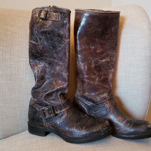 Frye Veronica Slouch Vintage Crackle Boots